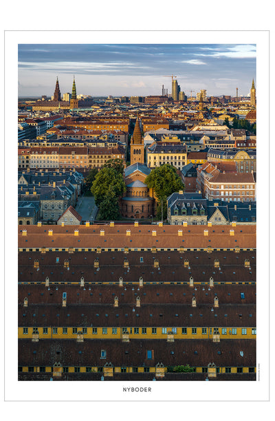 Nyboder - dronefoto plakat fra DroneRune