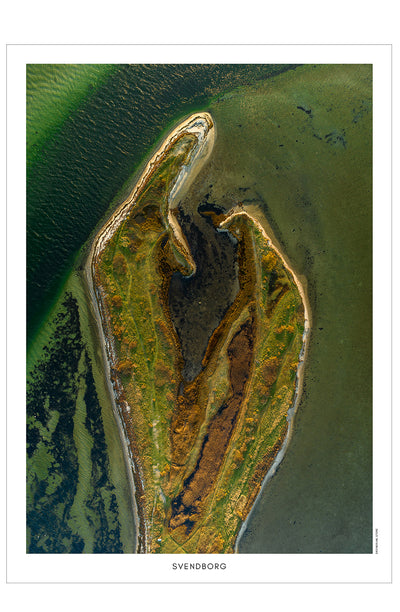 Svendborg - dronefoto plakat fra DroneRune