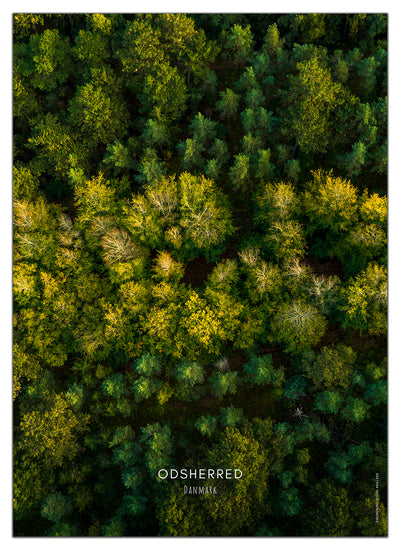 Odsherred - dronefoto plakat fra DroneRune