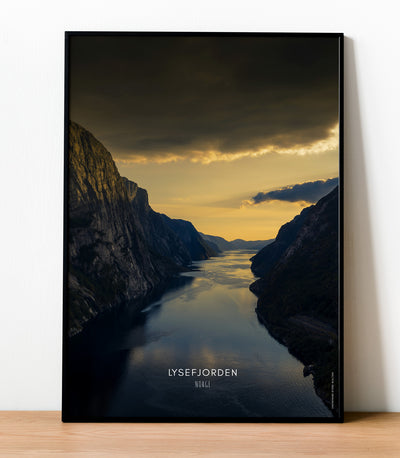 Lysefjorden III - dronefoto plakat fra DroneRune