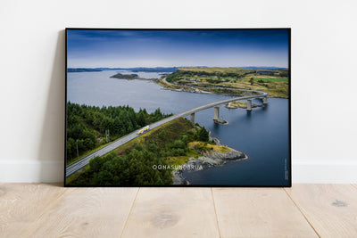 Ognasundbrua - dronefoto plakat fra DroneRune