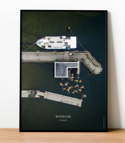 Roskilde I - dronefoto plakat fra DroneRune
