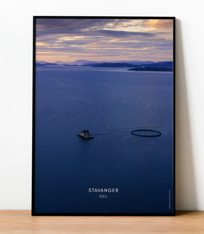 Stavanger - dronefoto plakat fra DroneRune