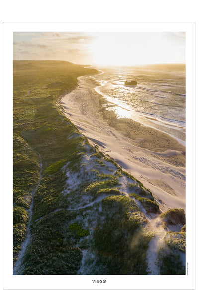 Vigsø II - dronefoto plakat fra DroneRune