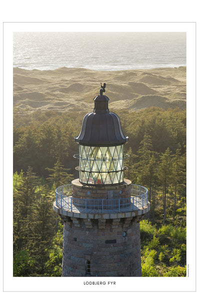 Lodbjerg Fyr - dronefoto plakat fra DroneRune