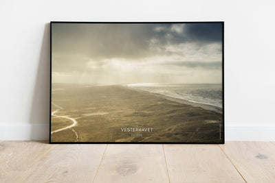 Vesterhavet - dronefoto plakat fra DroneRune