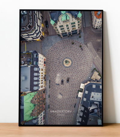 Amagertorv - dronefoto plakat fra DroneRune