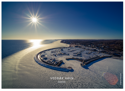 Vedbæk Havn - dronefoto plakat fra DroneRune